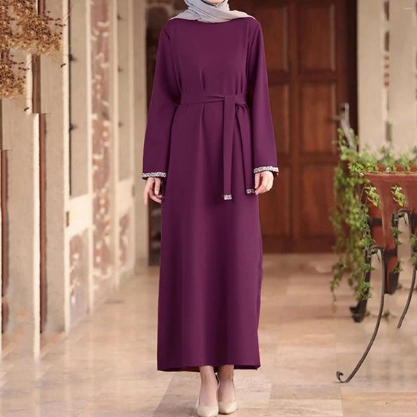Etnik Giyim Müslüman Elbiseler Kadınlar İçin Uzun Kollu 5x Tall Hicap Set Şifon