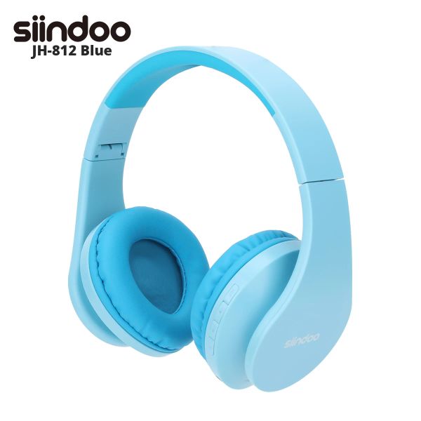 Kopfhörer/Headset Siindoo JH812 Blau Drahtlose Kopfhörer Unterstützung SD-Karte FM Bluetooth Faltbarer Kopfhörer HIFI Stereo mit Mikrofon für Laptop PC TV