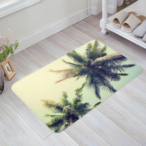 Tappeti Paesaggio tropicale Spiaggia Palme Tappetino da cucina Arredamento del soggiorno Tappeto Casa Corridoio Ingresso Zerbino Tappeto antiscivolo