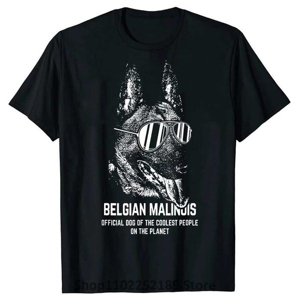 Erkek Tişörtler Yenilik Harika Belçikalı Malinois Serin Lover Resmi Köpek T-Shirt Grafik Pamuk Kısa Kollu Hediye Yaz T-Shirt J240221