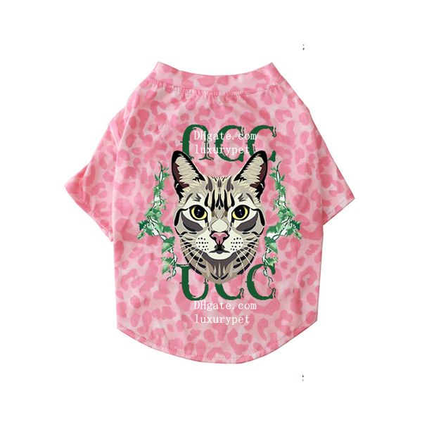 Designer roupas para cães de algodão vestuário para cães camisas de cachorro menino engraçado impresso camisas de cachorro verão masculino roupas de cachorro macio respirável animais de estimação camisetas roupas de cachorro moletom S A616