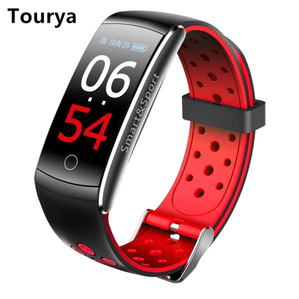 Kette Tourya Q8s Smart Armband IP68 wasserdichte Smart -Band -Fitness -Tracker Blutdruck Monitor Smart Armband Uhr PK MI Band 2 3