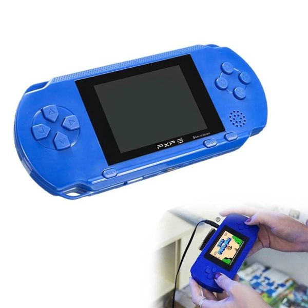 Spieler 16 Bit PXP3 Handheld Game Player Video Gaming -Konsole mit AV -Kabelspielkarten Klassische Kinderfamilie Video PXP 3 Spielekonsole