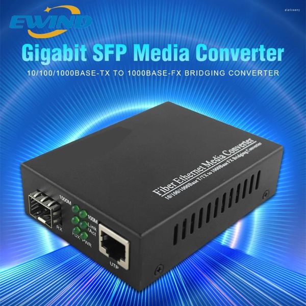 Attrezzatura in fibra ottica EWIND Gigabit SFP a RJ45 Media Converter Switch 1000Mbps con modulo compatibile CISCO/Mikrotik/HUAWEI