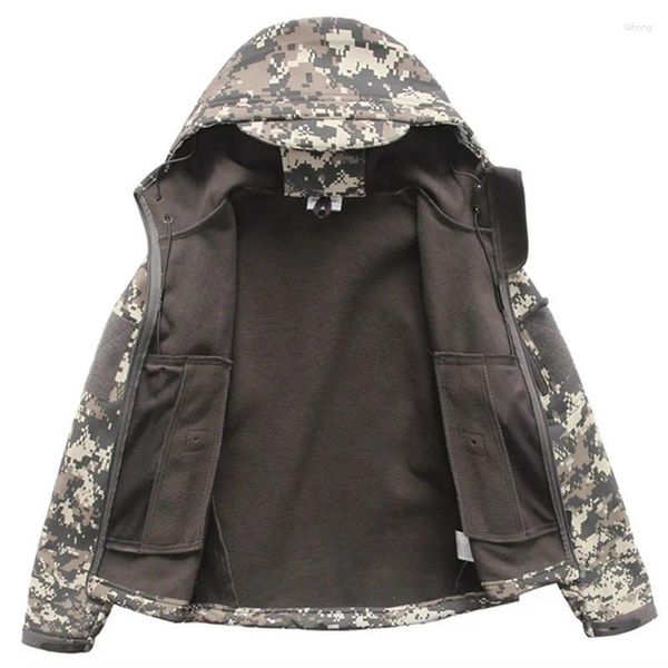 Jagdjacken Herbst Winter Kinder Klettern Dicke Warme Soft Shell Mantel Junge Mädchen Outdoor Camp Reiten Wandern Winddicht Wasserdicht Camo