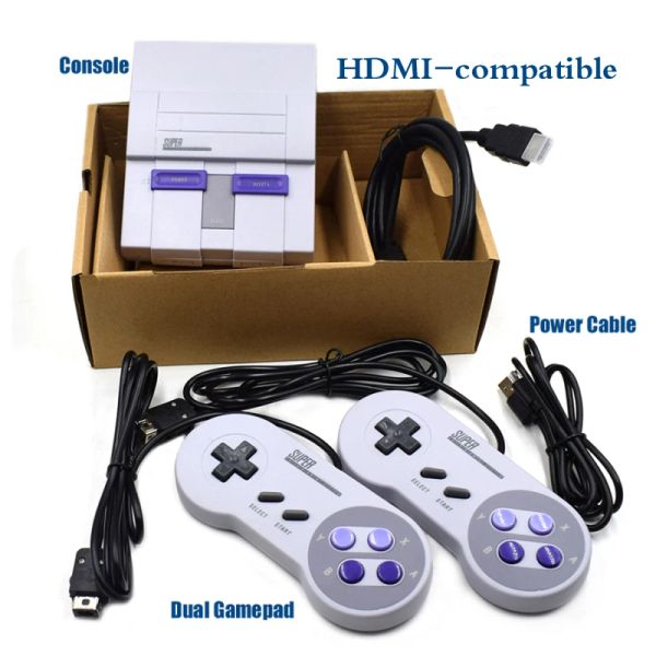 Konsollar Game Super HD Çıktı SNES RETRO Klasik El Tepe Video Oyun Oyuncusu HDMicompatib TV Mini Oyun Konsolu Yerleşik 21 Oyunlar