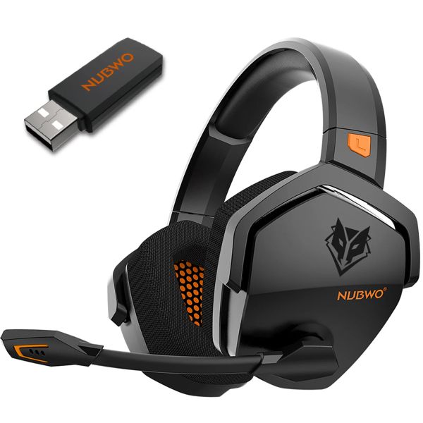 Kopfhörer NUBWO G06BT Kabelloses Gaming-Headset 2,4 G 3,5 mm kabelgebundener Sport-Kopfhörer Over-Ear-Headset Rauschunterdrückung mit Mikrofon für PS5 PS4