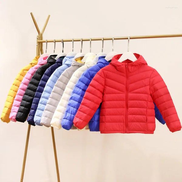 Giù Cappotto Bambini Ultra Leggero Anatra Bianca Giubbotti 2024 Autunno Inverno Giacca Con Cappuccio Per Le Ragazze Dei Ragazzi Bambino Bambini Caldo Puffer Outwear