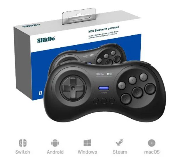 Геймпады 8BitDo M30, беспроводной Bluetooth-геймпад, контроллер для Sega Genesis Mega Drive Style для Nintend NS Switch/Andorid/Windows/MacOS