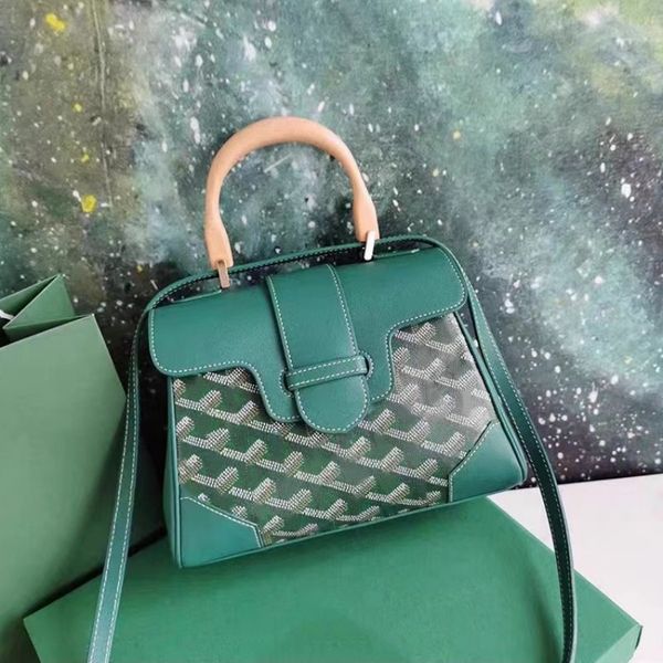 Designer Fashion Handbag Tote Wallet in pelle Messenger che trasporta spalla Small Shopping Borse Ploid Goyarrd Manico in legno Borse a tracolla