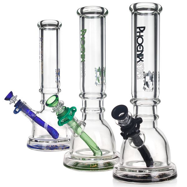 Phoenix Glass Bongs Shakahs Becher Bong 9mm Dicke Wand Super schwere dicke Becher Bong 12 '' Becher Wasserrohrglas Wasserbongs