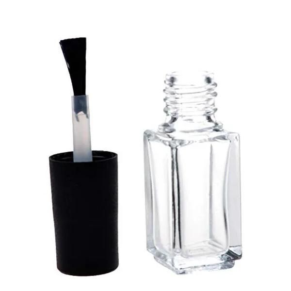 wholesale 5 ml transparente Glas-Nagellackflasche, Make-up-Werkzeug, polnische leere Kosmetikbehälter, Nagelglasflasche mit Pinsel ZZ