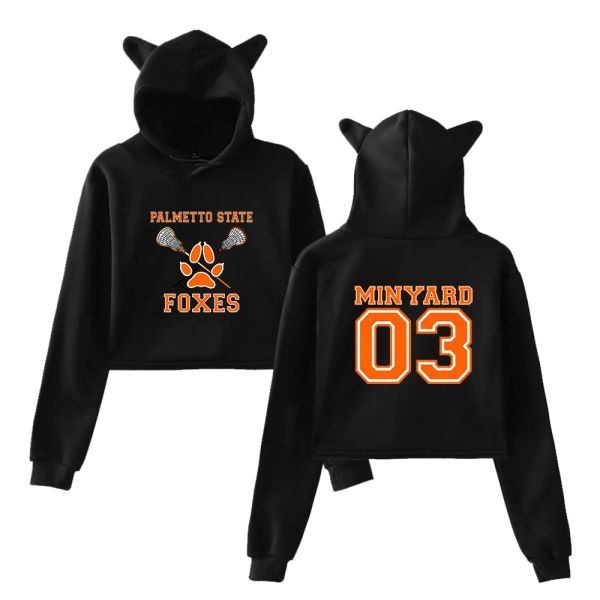 Moletom com capuz masculino The Foxhole Court Palmetto State Foxes Hoodie Kawaii Crop Tops Cosplay Moletom Moda Curto Hoodies Y2k 2D Mulheres