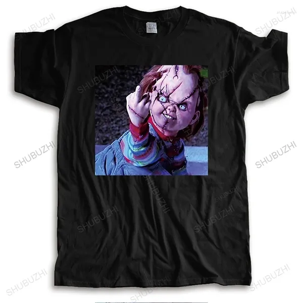 Männer T-shirts Männer Marke T-shirt Schwarz Oansatz Mode T-shirt Männliche Verkauf Chucky Größere Größe Homme Hohe Qualität Casual t-shirt