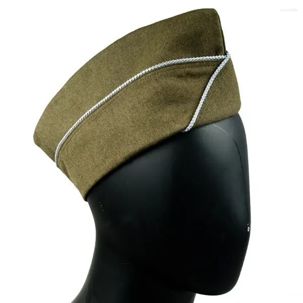Baskenmützen WWII US AIRBORNE PARATROOPER GREEN WOOL GARRISON CAP HUT Infantry Hat-ARMY