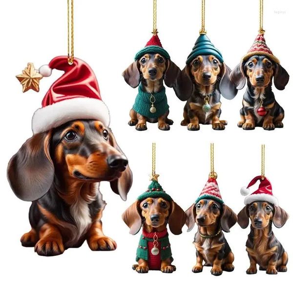 Abbigliamento per cani Ornamenti pendenti per albero di Natale Pendenti a forma di bassotto per decorazioni domestiche Regali di Natale