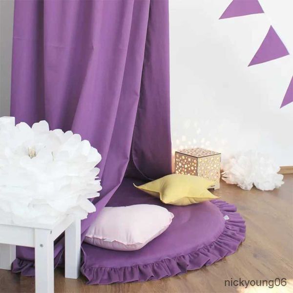 Rede de berço criativa crianças cúpula tenda algodão decoração do quarto das crianças roxo bebê berço rede mosquiteiro fotografia adereços cama