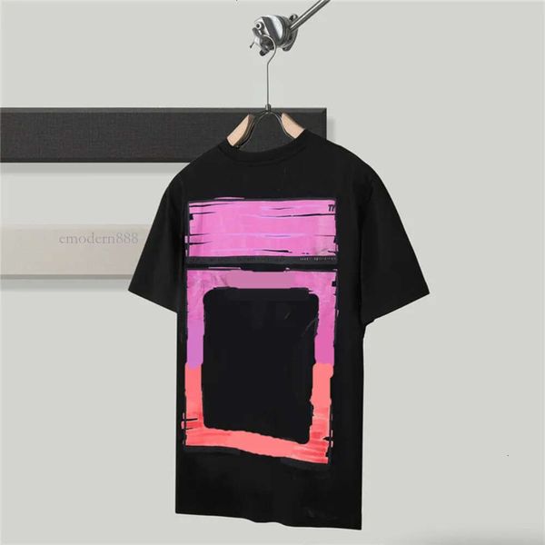 Mens T Shirt Moda Mürettebat Boyun Baskısı Nefes Alabilir Kısa Kollu Pamuk Tişört Tasarımcı Polo Gömlek Giyim Tee Tips L emodern888