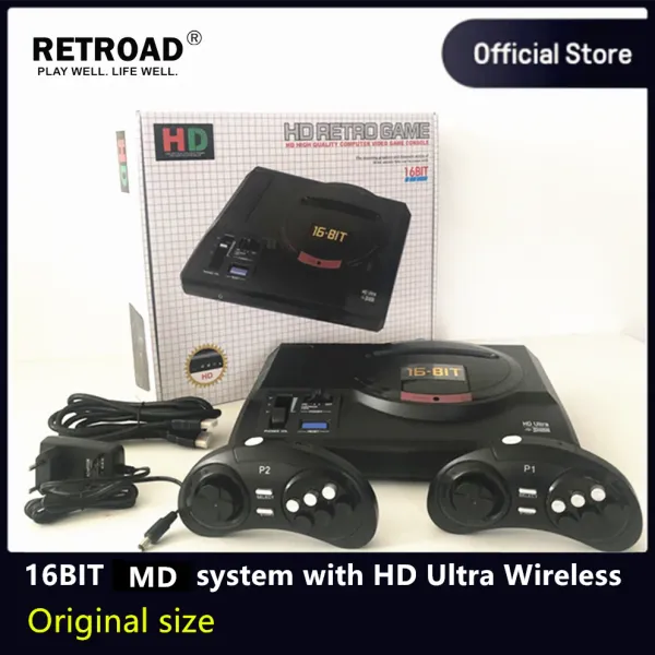 Консоли, 16-битная консоль RETROAD HD для системы Mega Drive, игровой картридж NTSC/PAL, оригинальный размер, 170 игр