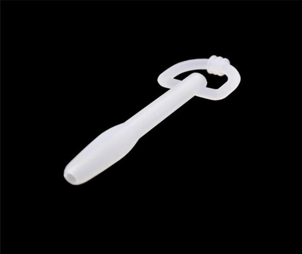 A162 Breve cavo di castità in silicone Dilatatori uretrali Suono uretrale Sounding Penis Plug Stretching Fetish Sex Toys per uomini2454579