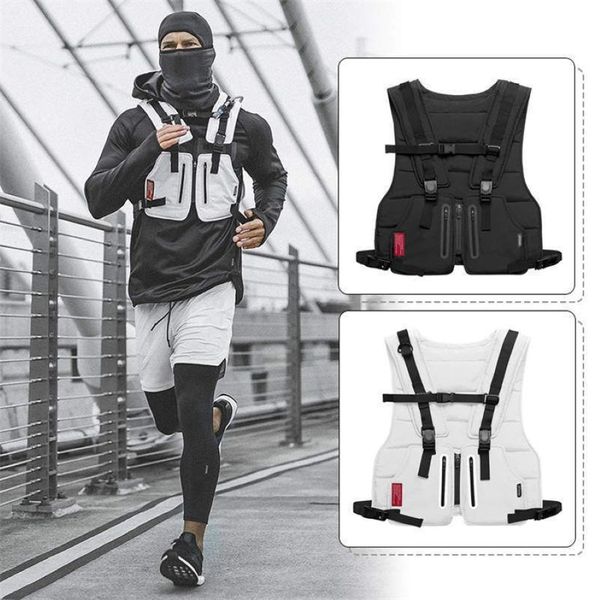 Novo multi-função colete tático esportes ao ar livre de fitness homens tops de proteção colete bolsos com zíper saco da cintura t200113267z