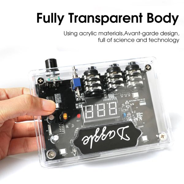 Lieferungen transparent blendle Tattoo Netzteile Dual Modus LED Digitale Display -Bildschirmbank Tattoo Versorgung für Coil Drehung Tattoo -Maschine