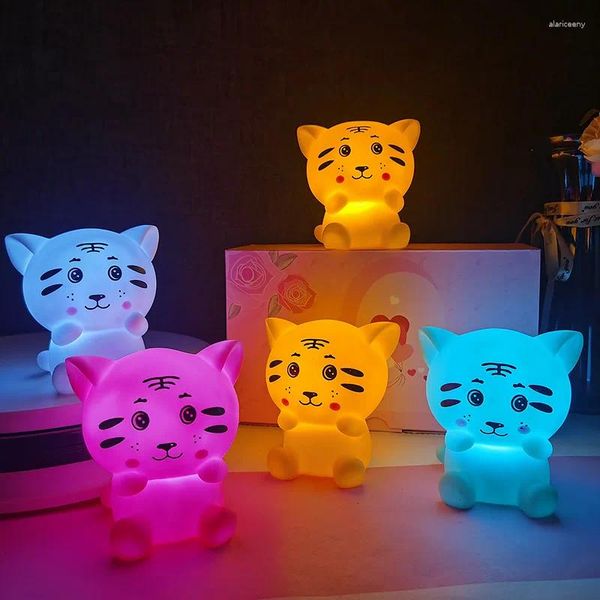 Nachtlichter Tiger Einhorn Wolke Mond Led Licht Lampe Niedlichen Tier Cartoon Nachtlicht Für Baby Kinderzimmer Nacht Wohnzimmer Nachthimmel