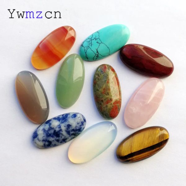 Anéis atacado 15x30mm natureza pedra misturada cabochão de táxi pedra para fazer jóias oval táxi cabochão pedra 10 tamanhos frete grátis