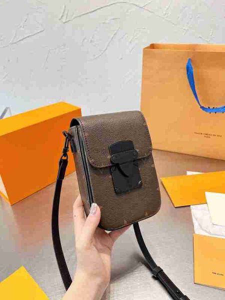 M81524 S-Lock Dikey Giyilebilir Cüzdan Tasarımcı Crossbody Bag Kadın Erkek Marka Mini Çanta Zincir Tek Omuz Kart Para Tutucu Bayan Çanta En İyi Kalite