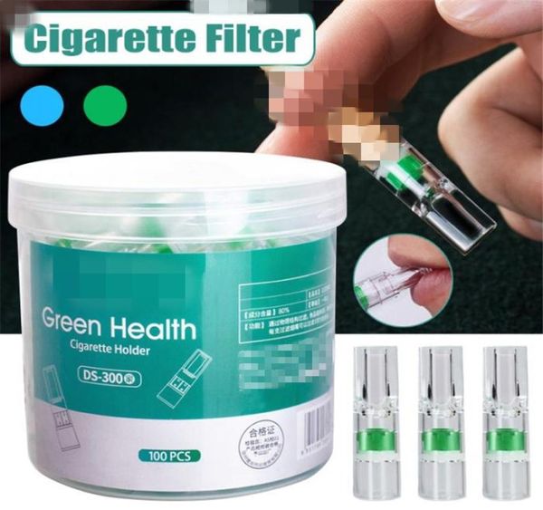 Filtro descartável para cigarro e tabaco, 100 peças, reduz o fumo, filtragem de alcatrão, suporte de limpeza 5269509