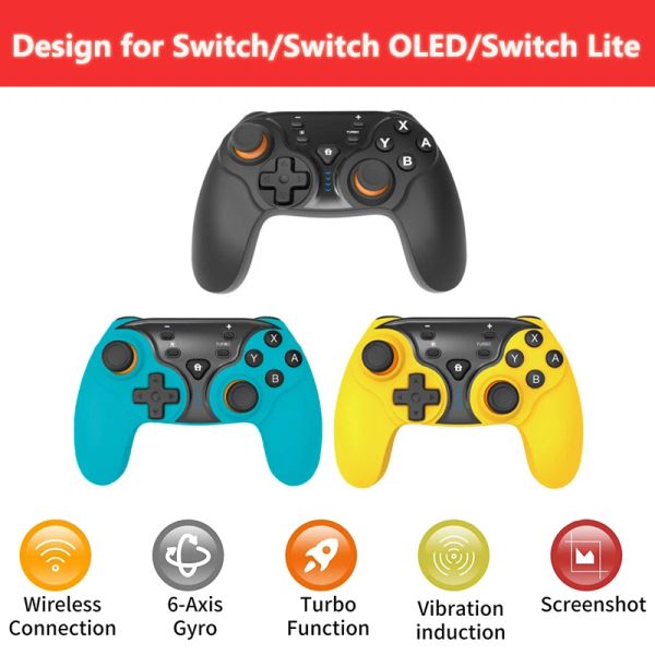 Periferiche e controller per videogiochi Controller per gamepad wireless Bluetooth per Switch Pro compatibile Nintend Switch/Lite/Switch OLED per NS Joystick Controle