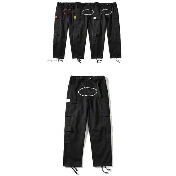 Calças masculinas designers carga haruku casual solto em linha reta perna larga calças streetwear y2k calça retro rua tendência macacão gaoqisheng123