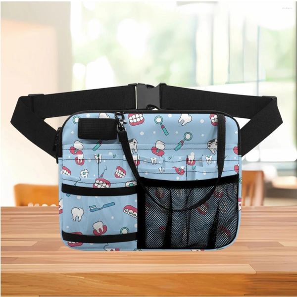 Taille Taschen Fanny Packs Für Frauen Werkzeug Gürtel Nette Zahn Dental Healthcare Print Organizer Beutel Zahnärzte Drop Schiff