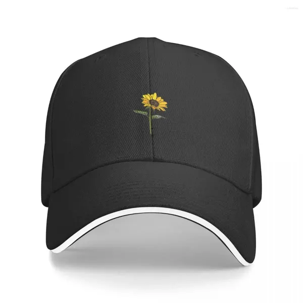 Cappellini con sfera estetica girasole su berretto da baseball nero borsa da spiaggia cappello uomo per il sole snapback donna uomo