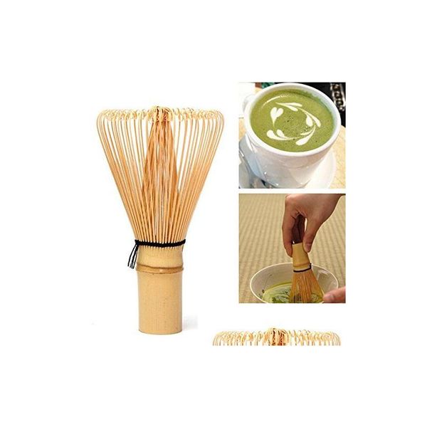 Strumenti per caffè e tè Bambù naturale Chasen Matcha Frusta Preparazione per tè verde Pennello in polvere Cerimonia di San Valentino Consegna a goccia Dh52P