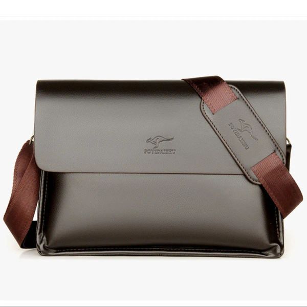 Zaino da uomo di marca borsa a tracolla a canguro borsa da ufficio da uomo borsa a tracolla in pelle di marca borsa per laptop maschile casual