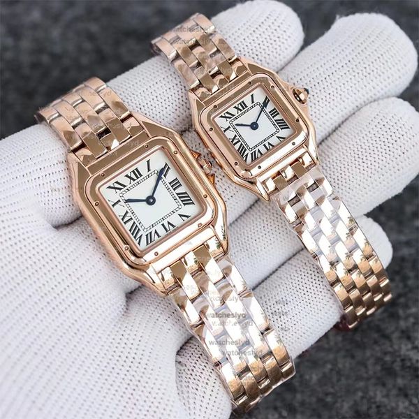 Designeruhr Damen Damenuhren Quarz Mode Klassische Pantheruhren 904L Edelstahluhr Luxusmarke Diamantuhr Hochwertiges Saphir-Design