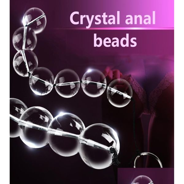 Andere Gesundheitsschönheitsartikel Kristallglas Analperlen Vaginalkugeln Plug Butt Toy Weibliche Produkte Vagina für Frauen Drop Y2011182790851 Dhkyp