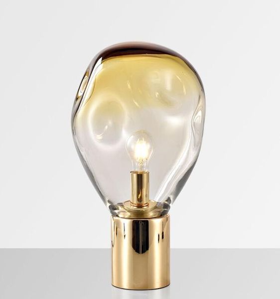 Nordic Gold Glas Tischlampe Italien Design Tischleuchte Nachttischbeleuchtung LED Dekoration für Wohnzimmer8082839