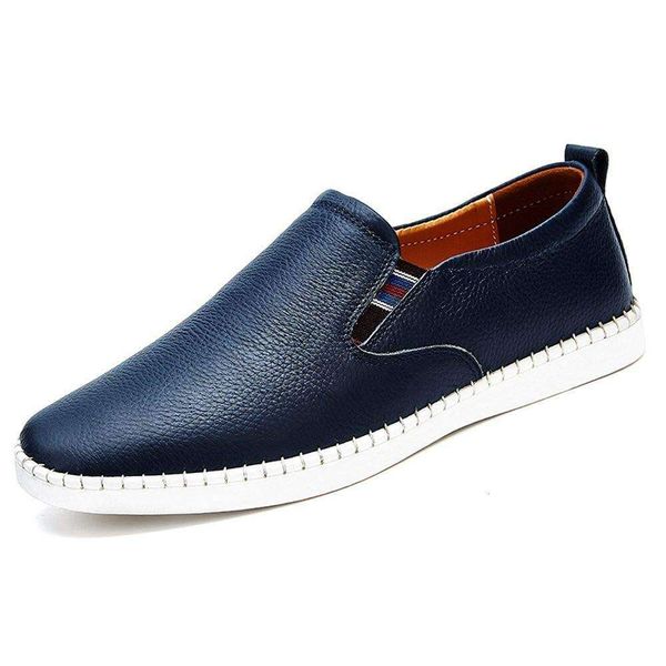 Herren-Loafer aus echtem Leder, weiche Einfuß-Schuhe zum Gehen und Fahren
