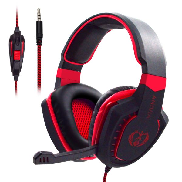 Cuffie/Cuffie Anivia AH28 Cuffie da gioco Cuffie over-ear cablate da 3,5 mm Cuffie morbide Surround per PC Laptop Cancellazione del rumore con microfono