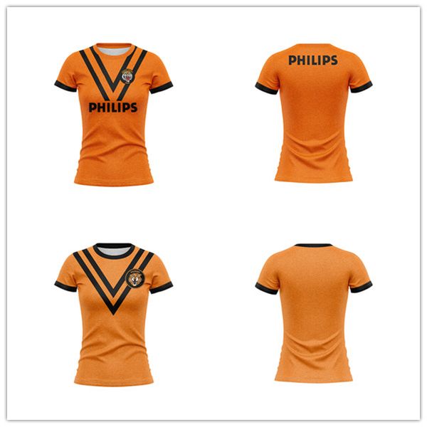 Retro Australia Wests Tigers Home Away Rugby Camicie Abbigliamento sportivo da donna Felpe da esterno T-shirt