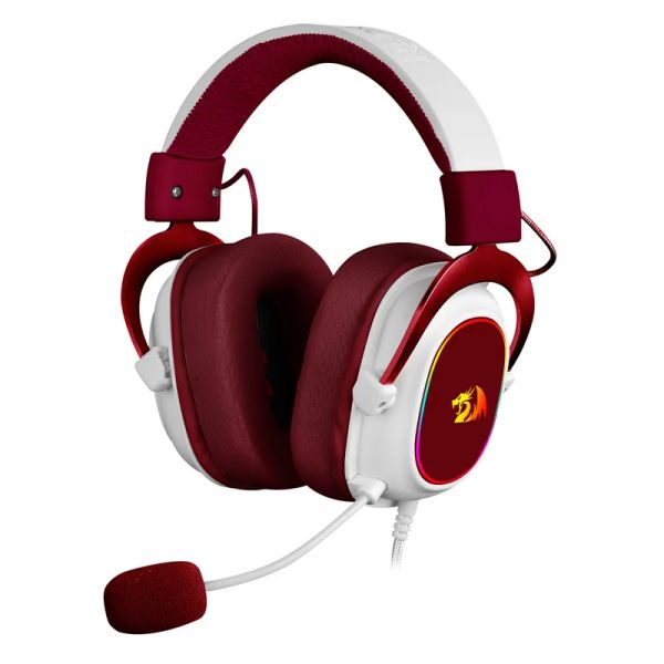 Cuffie/cuffie Redragon ZeusX RGB Cuffie da gioco cablate Audio surround 7.1 Piattaforme multiple Cuffie rosse alimentate tramite USB per PC/PS4/NS