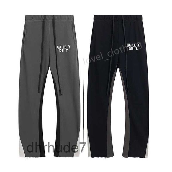 Mens Pants Ter Galerileri Moda Mektubu Baskı Çift Gevşek Çok Yönlü Günlük Düz Partlar Yüksek Sokak Artı Boyut S-XL OV6M