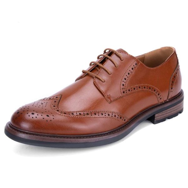 Temeshu Abito casual con lacci Oxford da uomo, classico, formale, moderno, da lavoro