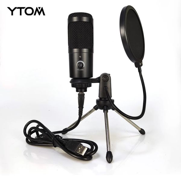 Микрофоны YTOM Оригинальный M1PRO 192 кГц/24BIT Professional USB Microphone PC Condenser Streaming Streaming Кардиоидный микрофон для компьютера YouTube