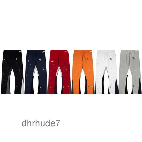 Baggy Pants Gallery Designer-Tänzerhose für Herren und Damen, breites Bein, leuchtend, 6 Farben, US-Größe M-2XL, Spritzendes Tintendesign, Mop-Westküsten-Stil, OW5G