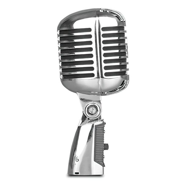 Microfoni Microfono stile vintage per simulazione SHURE Microfono per voce classico retrò dinamico Supporto universale per performance dal vivo Karaoke