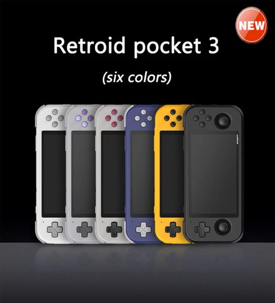 Игроки Retroid Pocket 3 Android 11 4,7-дюймовый сенсорный экран ОЗУ 2 ГБ ПЗУ 32 ГБ Портативная игровая консоль 720P HD-выход Видеоигра Подарок на день рождения