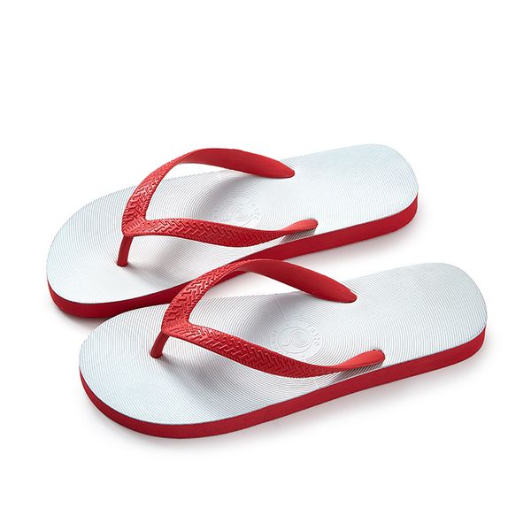 Kauçuk Terlik Eski moda Tayland Yaz Plajı Boş zaman Anti Slip Erkekler ve Kadın Çiftler Aşınma Dayanıklı Flip Flops Kırmızı